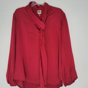 Anne Klein, XL, Red blouse